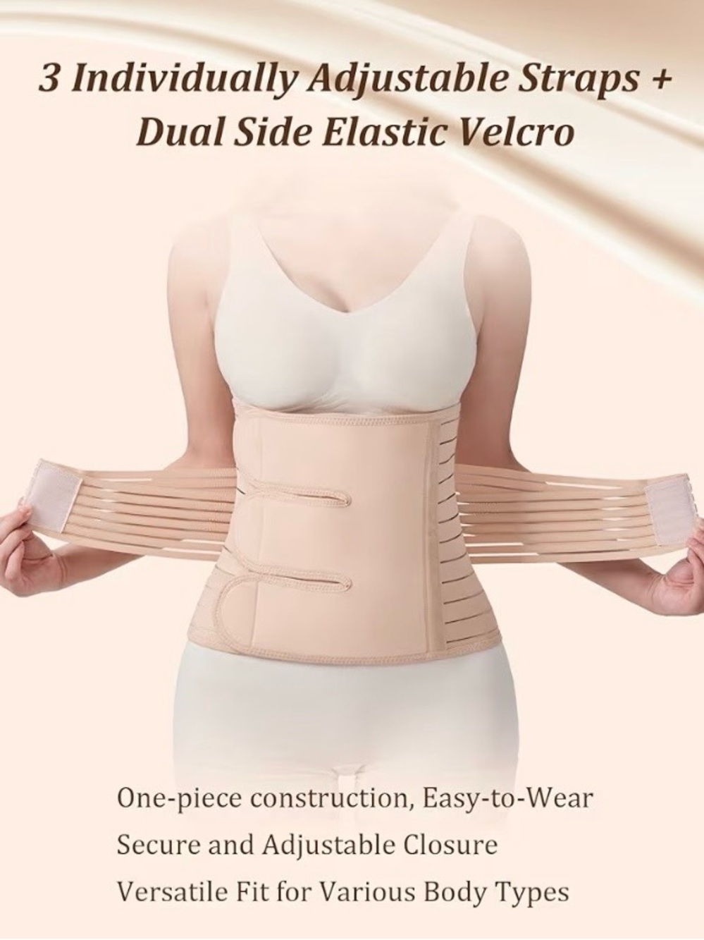 Beige Waist Trainer Shape-wear Belt for Women Size Large #Lux-E